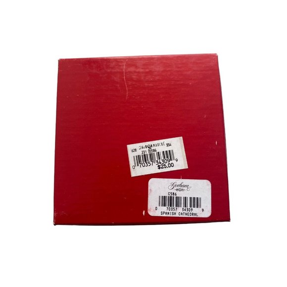 Gorham Crystal Spanish Cathedral Ornament Christmas Stained Glass Collectible - Picture 4 of 5